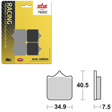 SBS DUAL CARBON FRONT FOR RACE USE ONLY BRAKE PAD (6290762108) - DRIVEN Canada's Powersports 6290762108