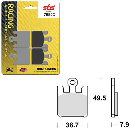 SBS DUAL CARBON FRONT FOR RACE USE ONLY BRAKE PAD (6290788108) - DRIVEN Canada's Powersports 6290788108