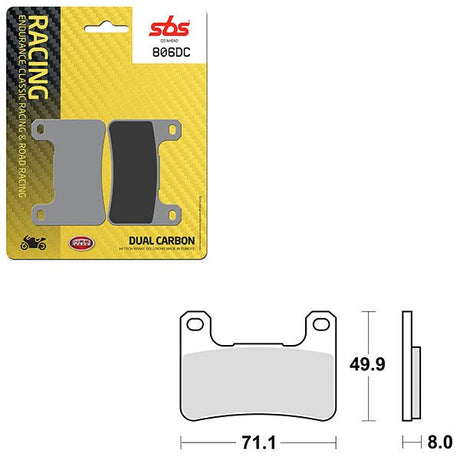 SBS DUAL CARBON FRONT FOR RACE USE ONLY BRAKE PAD (6290806108) - DRIVEN Canada's Powersports 6290806108