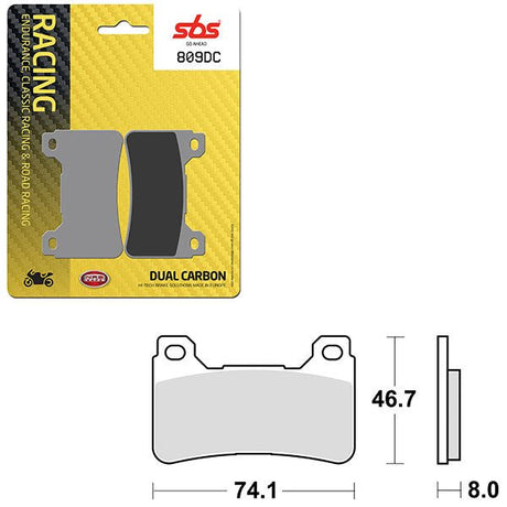 SBS DUAL CARBON FRONT FOR RACE USE ONLY BRAKE PAD (6290809108) - DRIVEN Canada's Powersports 6290809108