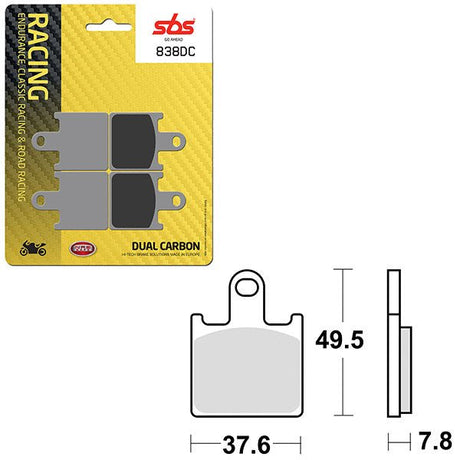 SBS DUAL CARBON FRONT FOR RACE USE ONLY BRAKE PAD (6290838108) - DRIVEN Canada's Powersports 6290838108