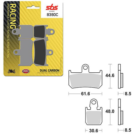 SBS DUAL CARBON FRONT FOR RACE USE ONLY BRAKE PAD (6290839108) - DRIVEN Canada's Powersports 6290839108