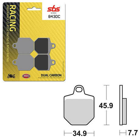SBS DUAL CARBON FRONT FOR RACE USE ONLY BRAKE PAD (6290843108) - DRIVEN Canada's Powersports 6290843108