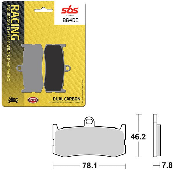 SBS DUAL CARBON FRONT FOR RACE USE ONLY BRAKE PAD (6290864108) - DRIVEN Canada's Powersports 6290864108