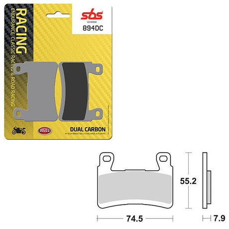 SBS DUAL CARBON FRONT FOR RACE USE ONLY BRAKE PAD (6290894108) - DRIVEN Canada's Powersports 6290894108