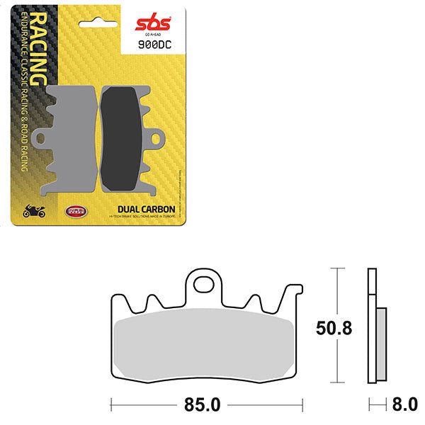 SBS DUAL CARBON FRONT FOR RACE USE ONLY BRAKE PAD (6290900108) - DRIVEN Canada's Powersports 6290900108