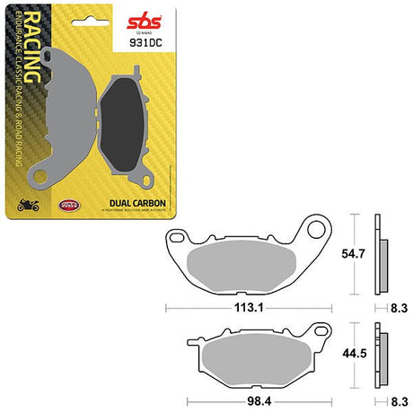 SBS DUAL CARBON FRONT FOR RACE USE ONLY BRAKE PAD (6290931108) - DRIVEN Canada's Powersports 6290931108