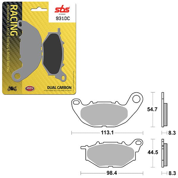 SBS DUAL CARBON FRONT FOR RACE USE ONLY BRAKE PAD (6290931108) - DRIVEN Canada's Powersports 6290931108