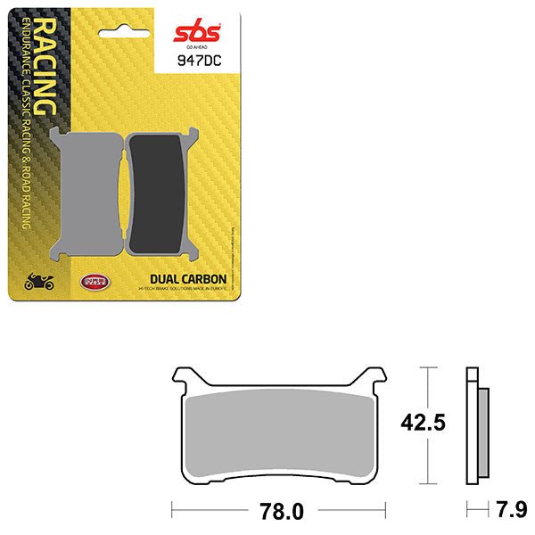 SBS DUAL CARBON FRONT FOR RACE USE ONLY BRAKE PAD (6290947108) - DRIVEN Canada's Powersports 6290947108