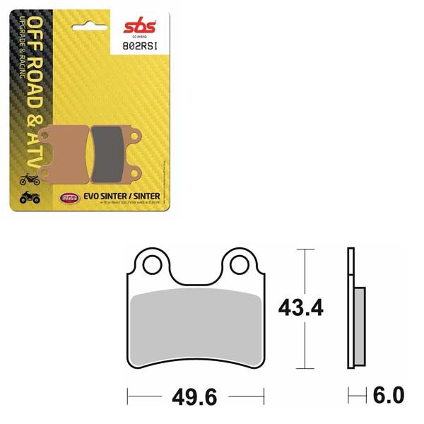 SBS EVO SINTER BRAKE PAD (6280802100) - DRIVEN Canada's Powersports 6280802100