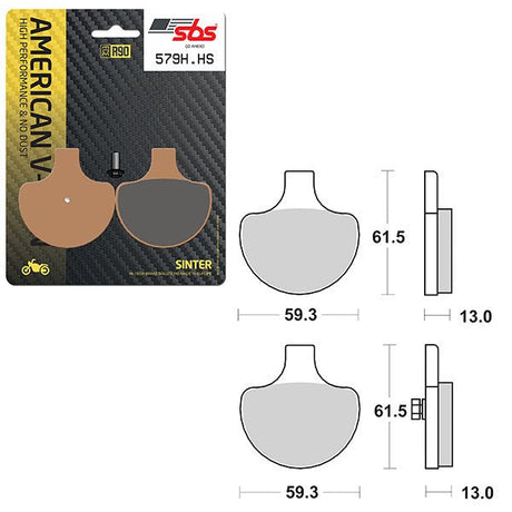 SBS HIGH PERFORMANCE & NO DUST SINTER FRONT BRAKE PAD (6550579108) - DRIVEN Canada's Powersports 6550579108