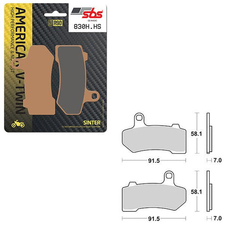 SBS HIGH PERFORMANCE & NO DUST SINTER FRONT BRAKE PAD (6550830108) - DRIVEN Canada's Powersports 6550830108