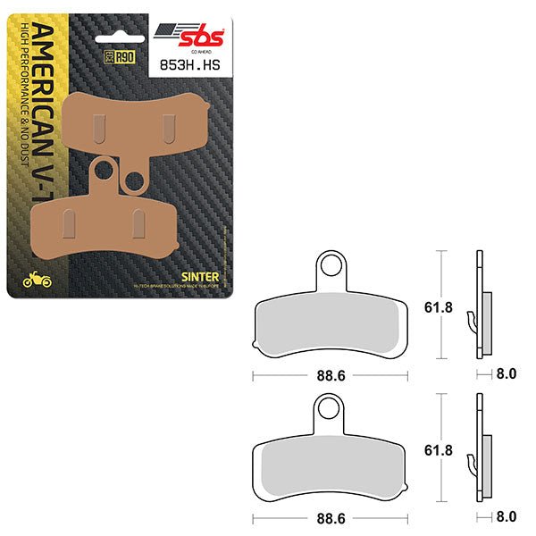 SBS HIGH PERFORMANCE & NO DUST SINTER FRONT BRAKE PAD (6550853108) - DRIVEN Canada's Powersports 6550853108