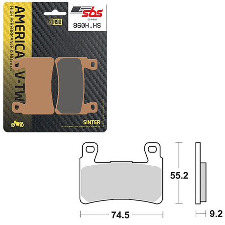 SBS HIGH PERFORMANCE & NO DUST SINTER FRONT BRAKE PAD (6550860108) - DRIVEN Canada's Powersports 6550860108