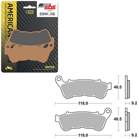 SBS HIGH PERFORMANCE & NO DUST SINTER FRONT BRAKE PAD (6550934108) - DRIVEN Canada's Powersports 6550934108