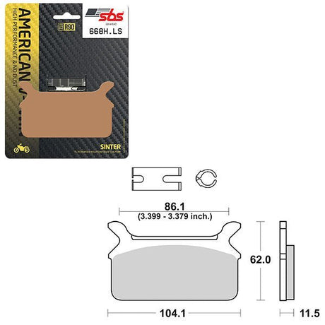 SBS HIGH PERFORMANCE & NO DUST SINTER REAR BRAKE PAD (6560668108) - DRIVEN Canada's Powersports 6560668108