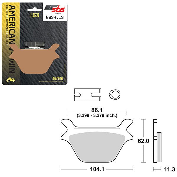 SBS HIGH PERFORMANCE & NO DUST SINTER REAR BRAKE PAD (6560669108) - DRIVEN Canada's Powersports 6560669108