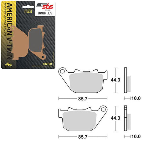 SBS HIGH PERFORMANCE & NO DUST SINTER REAR BRAKE PAD (6560808108) - DRIVEN Canada's Powersports 6560808108