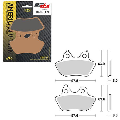 SBS HIGH PERFORMANCE & NO DUST SINTER REAR BRAKE PAD (6560846108) - DRIVEN Canada's Powersports 6560846108