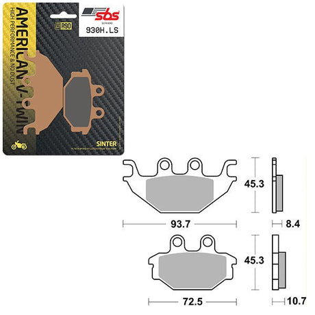 SBS HIGH PERFORMANCE & NO DUST SINTER REAR BRAKE PAD (6560930108) - DRIVEN Canada's Powersports 6560930108