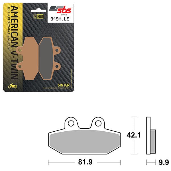 SBS HIGH PERFORMANCE & NO DUST SINTER REAR BRAKE PAD (6560949108) - DRIVEN Canada's Powersports 6560949108