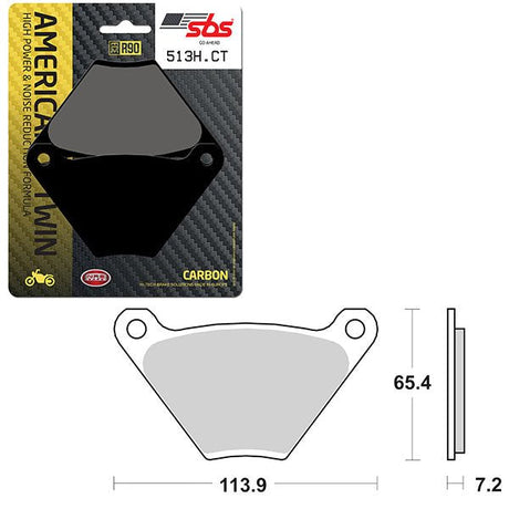 SBS HIGH POWER & NOISE REDUCTION CARBON FRONT BRAKE PAD (6510513108) - DRIVEN Canada's Powersports 6510513108