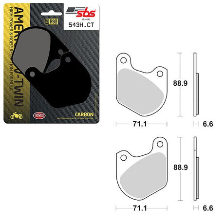 SBS HIGH POWER & NOISE REDUCTION CARBON FRONT BRAKE PAD (6510543108) - DRIVEN Canada's Powersports 6510543108