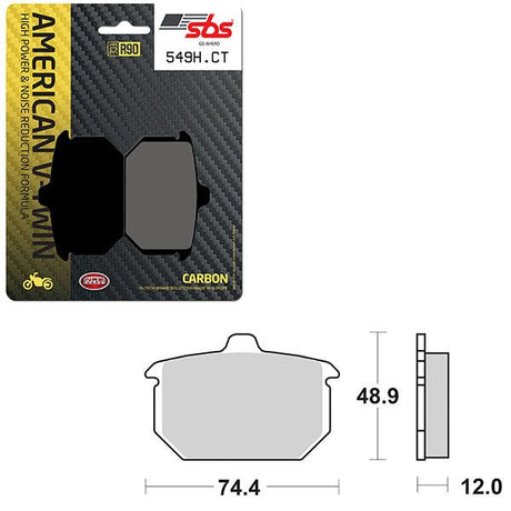 SBS HIGH POWER & NOISE REDUCTION CARBON FRONT BRAKE PAD (6510549108) - DRIVEN Canada's Powersports 6510549108
