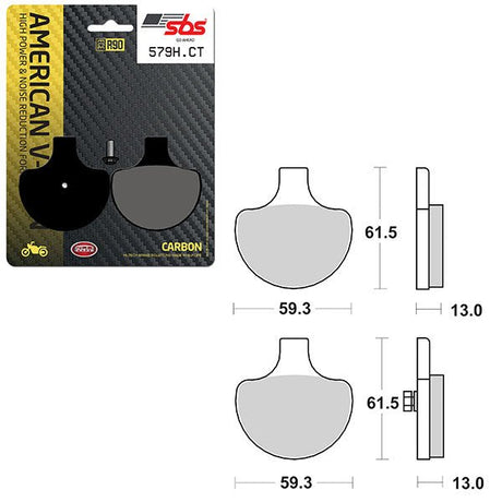 SBS HIGH POWER & NOISE REDUCTION CARBON FRONT BRAKE PAD (6510579108) - DRIVEN Canada's Powersports 6510579108