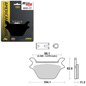 SBS HIGH POWER & NOISE REDUCTION CARBON FRONT BRAKE PAD (6510669108) - DRIVEN Canada's Powersports 6510669108