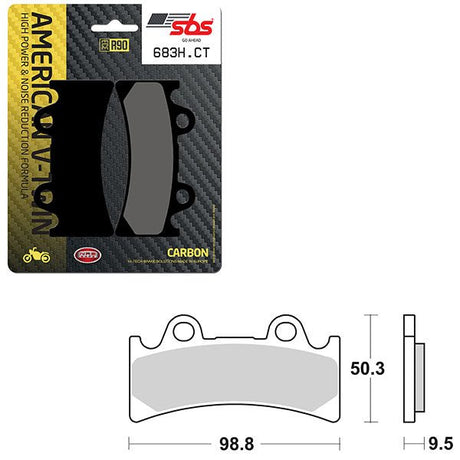 SBS HIGH POWER & NOISE REDUCTION CARBON FRONT BRAKE PAD (6510683108) - DRIVEN Canada's Powersports 6510683108