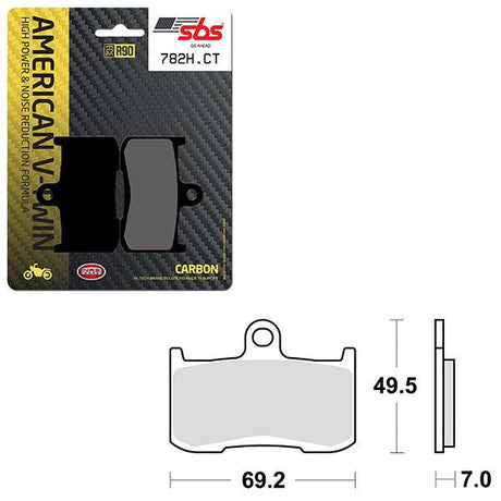 SBS HIGH POWER & NOISE REDUCTION CARBON FRONT BRAKE PAD (6510782108) - DRIVEN Canada's Powersports 6510782108