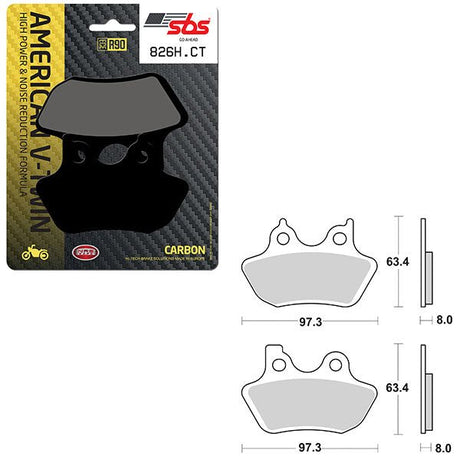 SBS HIGH POWER & NOISE REDUCTION CARBON FRONT BRAKE PAD (6510826108) - DRIVEN Canada's Powersports 6510826108