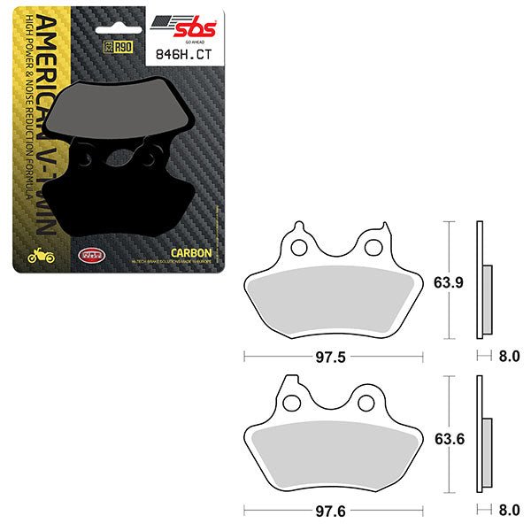 SBS HIGH POWER & NOISE REDUCTION CARBON FRONT BRAKE PAD (6510846108) - DRIVEN Canada's Powersports 6510846108