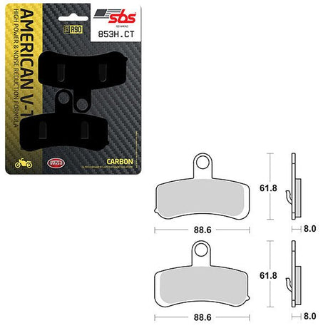 SBS HIGH POWER & NOISE REDUCTION CARBON FRONT BRAKE PAD (6510853108) - DRIVEN Canada's Powersports 6510853108