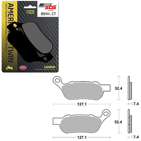 SBS HIGH POWER & NOISE REDUCTION CARBON FRONT BRAKE PAD (6510854108) - DRIVEN Canada's Powersports 6510854108