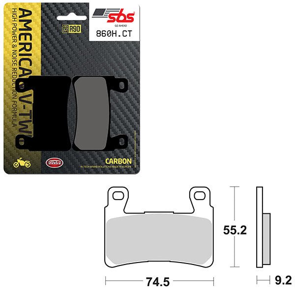 SBS HIGH POWER & NOISE REDUCTION CARBON FRONT BRAKE PAD (6510860108) - DRIVEN Canada's Powersports 6510860108
