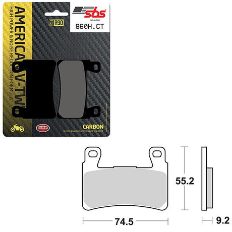 SBS HIGH POWER & NOISE REDUCTION CARBON FRONT BRAKE PAD (6510860108) - DRIVEN Canada's Powersports 6510860108