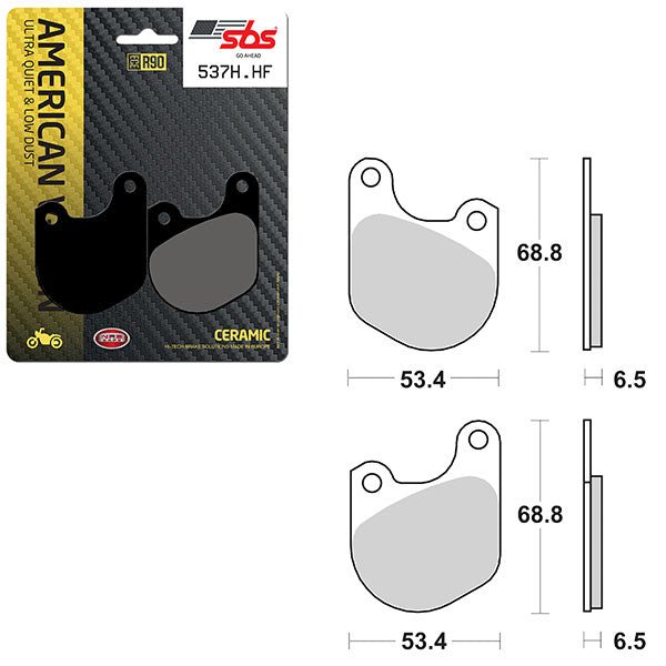 SBS HIGH POWER & NOISE REDUCTION CERAMIC FRONT BRAKE PAD (6490537108) - DRIVEN Canada's Powersports 6490537108