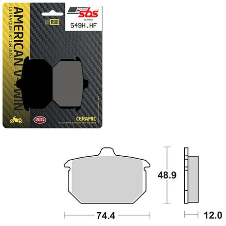 SBS HIGH POWER & NOISE REDUCTION CERAMIC FRONT BRAKE PAD (6490549108) - DRIVEN Canada's Powersports 6490549108