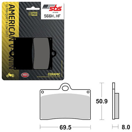 SBS HIGH POWER & NOISE REDUCTION CERAMIC FRONT BRAKE PAD (6490566108) - DRIVEN Canada's Powersports 6490566108