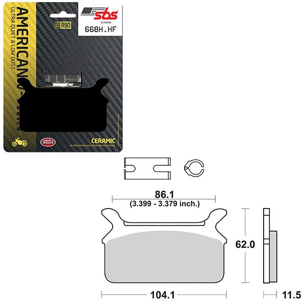 SBS HIGH POWER & NOISE REDUCTION CERAMIC FRONT BRAKE PAD (6490668108) - DRIVEN Canada's Powersports 6490668108
