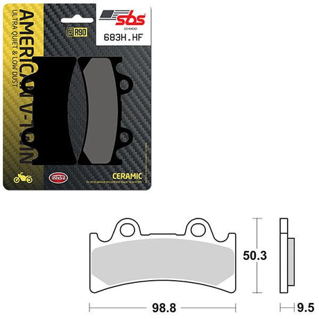 SBS HIGH POWER & NOISE REDUCTION CERAMIC FRONT BRAKE PAD (6490683108) - DRIVEN Canada's Powersports 6490683108