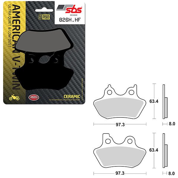 SBS HIGH POWER & NOISE REDUCTION CERAMIC FRONT BRAKE PAD (6490826108) - DRIVEN Canada's Powersports 6490826108