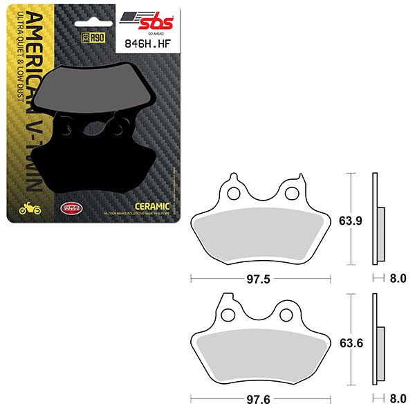 SBS HIGH POWER & NOISE REDUCTION CERAMIC FRONT BRAKE PAD (6490846108) - DRIVEN Canada's Powersports 6490846108