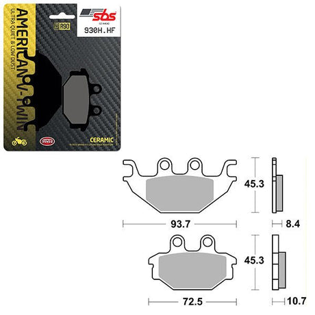 SBS HIGH POWER & NOISE REDUCTION CERAMIC FRONT BRAKE PAD (6490930108) - DRIVEN Canada's Powersports 6490930108