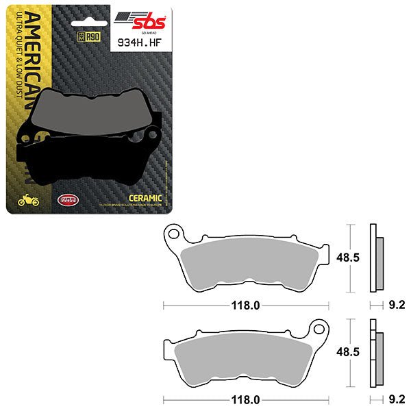 SBS HIGH POWER & NOISE REDUCTION CERAMIC FRONT BRAKE PAD (6490934108) - DRIVEN Canada's Powersports 6490934108