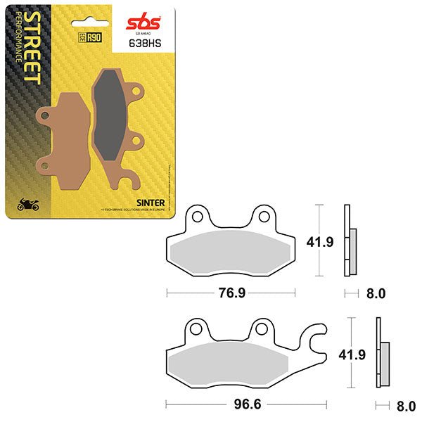 SBS PERFORMANCE HS SINTER BRAKE PAD (6250638100) - DRIVEN Canada's Powersports 6250638100