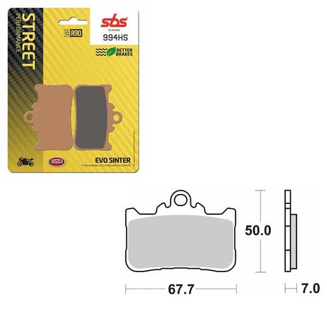 SBS PERFORMANCE HS SINTER BRAKE PAD (6250994100) - DRIVEN Canada's Powersports 6250994100