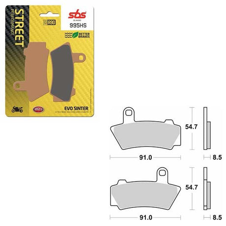 SBS PERFORMANCE HS SINTER BRAKE PAD (6250995100) - DRIVEN Canada's Powersports 6250995100